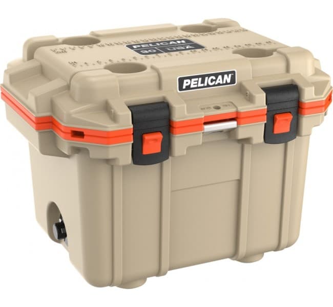Холодильник Elite Cooler бежевый/оранжевый Pelican 30QT 30Q-2-TANORG
