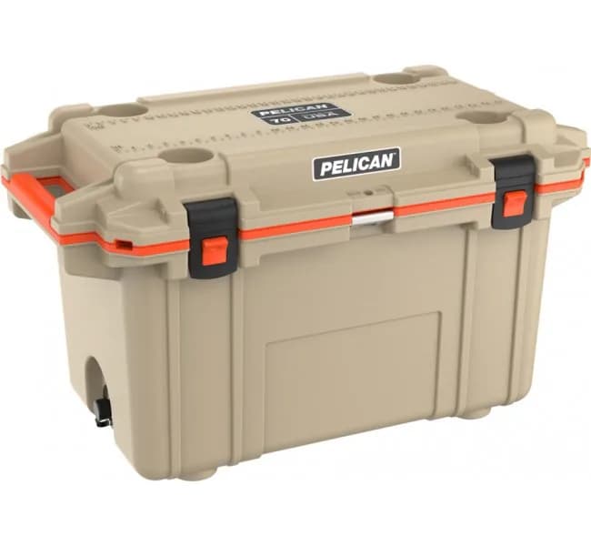 Холодильник Elite Cooler бежевый/оранжевый Pelican 70QT 70Q-2-TANORG