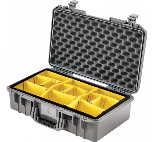 Кейс Pelican Air 1525 мягкие перегородки серебро 015250-0040-180E