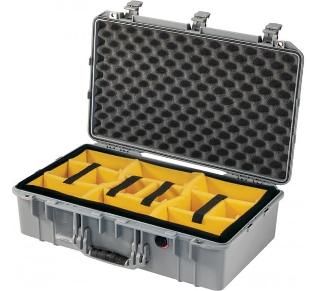 Кейс Pelican Air 1555 мягкие перегородки серебро 015550-0040-180E