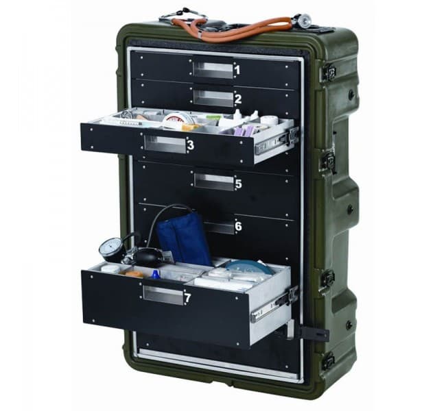 Медицинский кейс-шкаф Pelican Hardigg AL3018-0802-16896-2300,OD-FR,PELI,MED-4D, 474MEDCHEST34D182