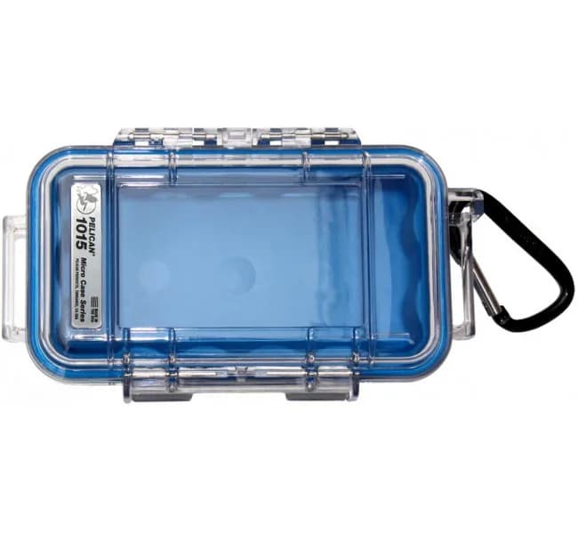 Защитный кейс Peli Micro 1015 прозрачный с голубым вкладышем 1015-006-100E