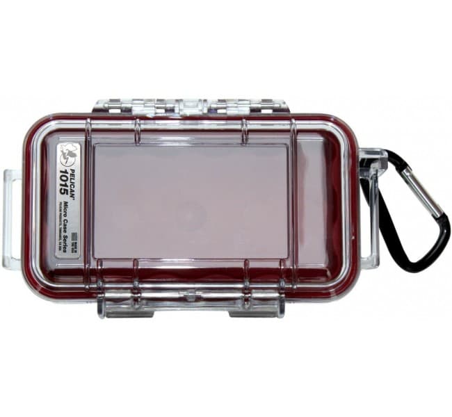 Защитный кейс Peli Micro 1015 прозрачный с красным вкладышем 1015-008-100E