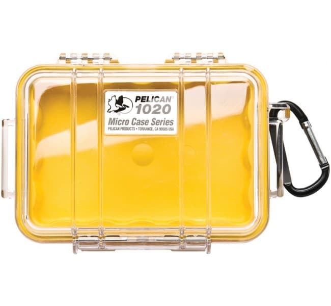 Защитный кейс Peli Micro 1020 прозрачный с желтым вкладышем 1020-027-100E