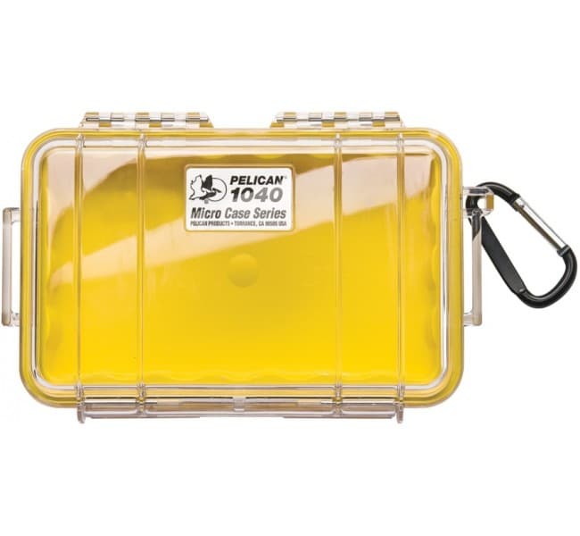 Защитный кейс Peli Micro 1040 прозрачный с желтым вкладышем 1040-027-100E