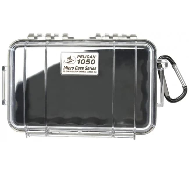 Защитный кейс Peli Micro 1050 прозрачный с черным вкладышем 1050-025-100E