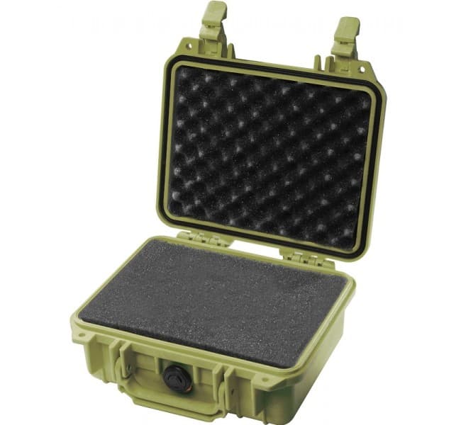 Защитный кейс Peli Protector 1200 с поропластом зеленый 1200-000-130E