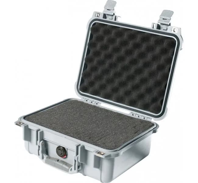 Защитный кейс Peli Protector 1400 с поропластом серебро 1400-000-180E