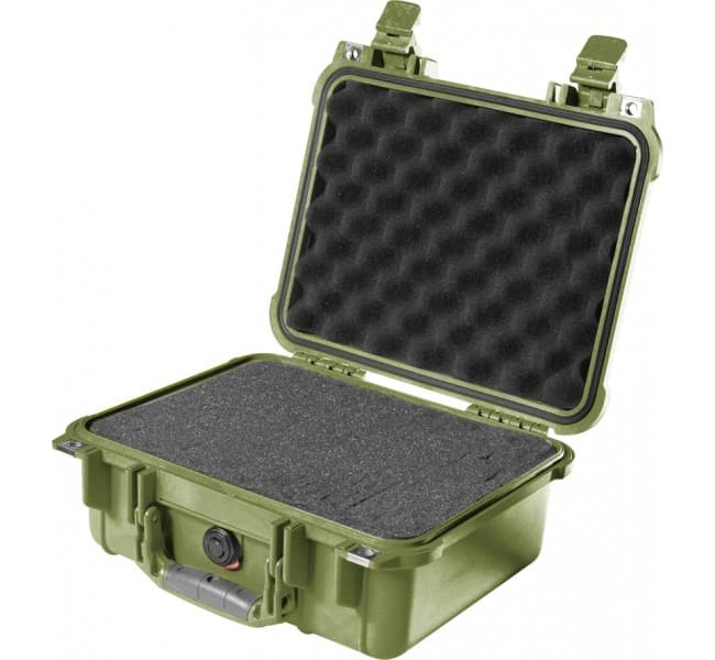 Защитный кейс Peli Protector 1400 с поропластом зеленый 1400-000-130E