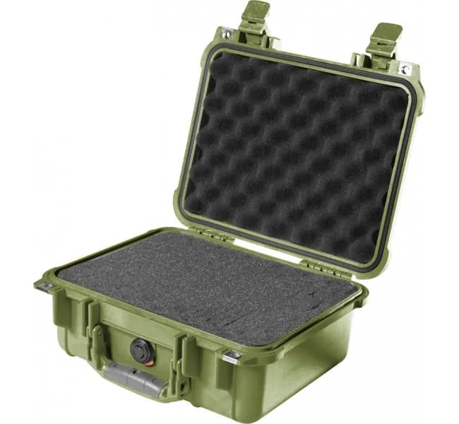 Защитный кейс Peli Protector 1400 с поропластом зеленый 1400-000-130E